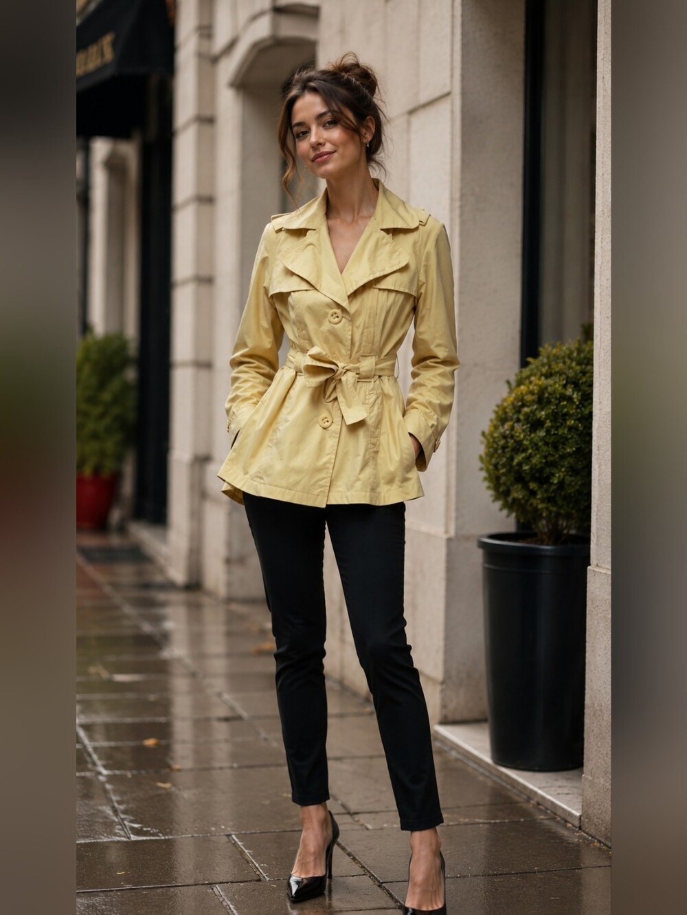 Weather Tamer Yellow Jacket Size Small | Lightweight Spring Coat Button Up Rain